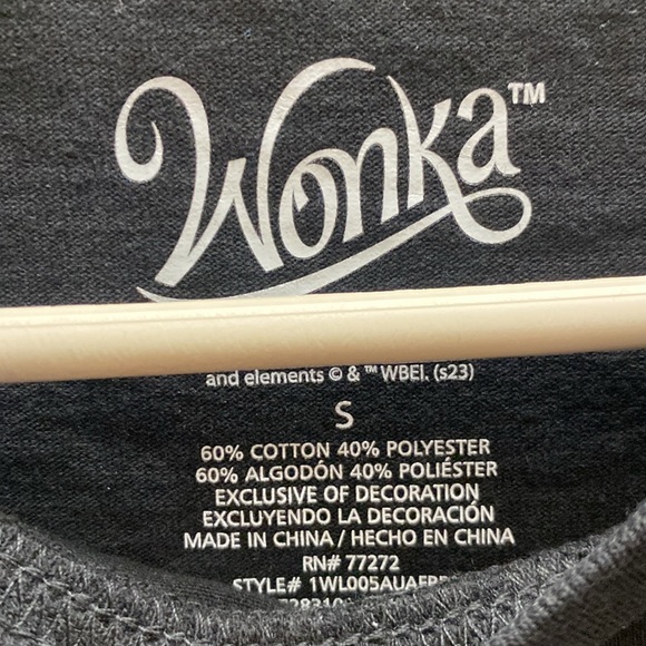 NWT Black Wonka Graphic Short Sleeve Tee Size S - Picture 4 of 7